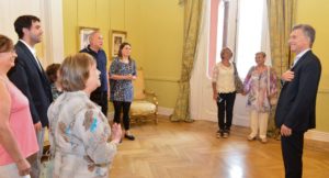 zzzznacp2NOTICIAS ARGENTINAS BAIRES, DICIEMBRE 22: El presidente Mauricio Macri compartió esta mañana un desayuno con jubilados en el Salón de los Científicos de Casa Rosada. Foto NA zzzz