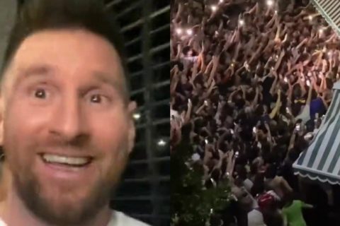 Videos: hinchas coparon una parrilla porteña donde Messi cenaba con su familia