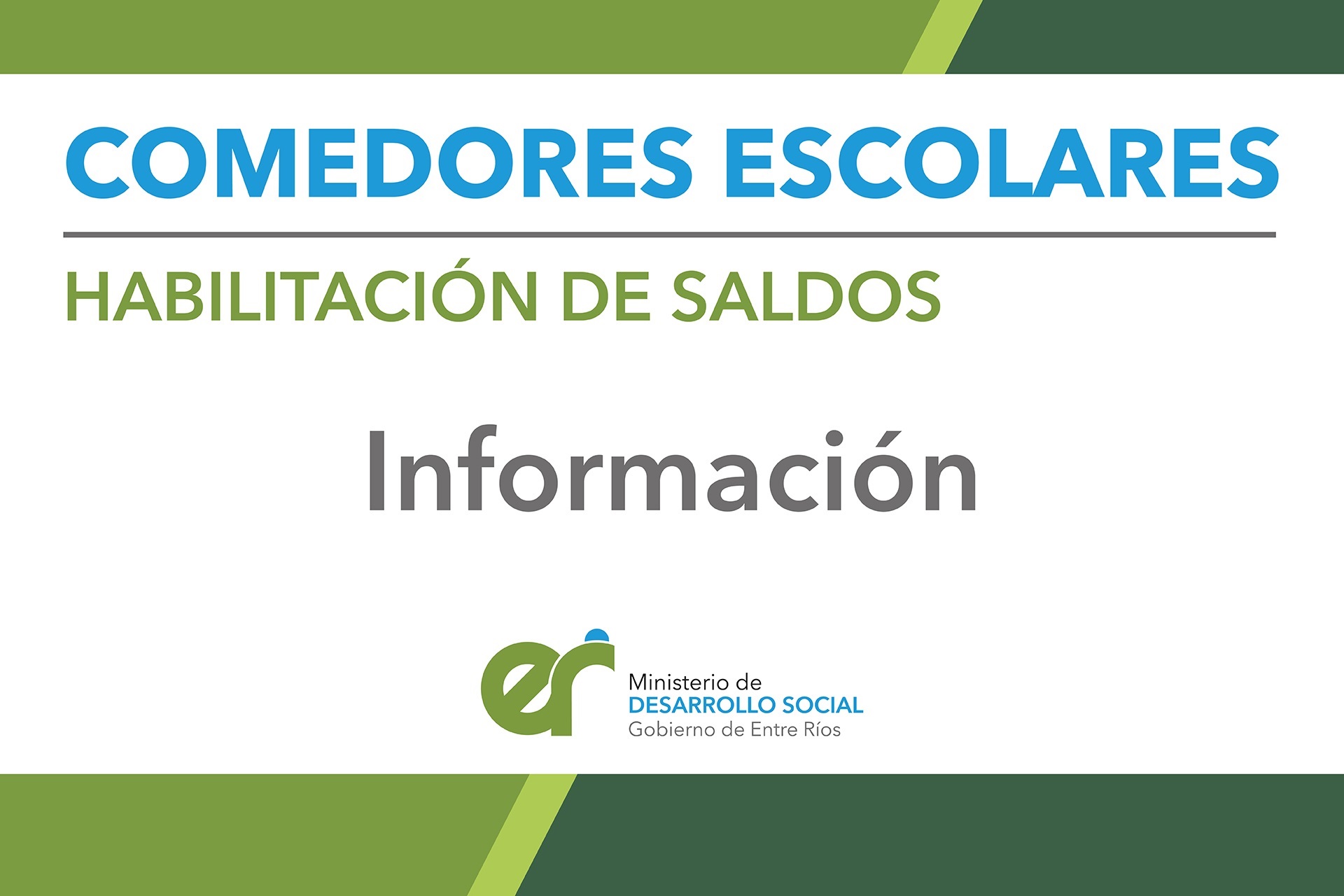 Comedores Escolares Acreditación GOBERNACIÓN