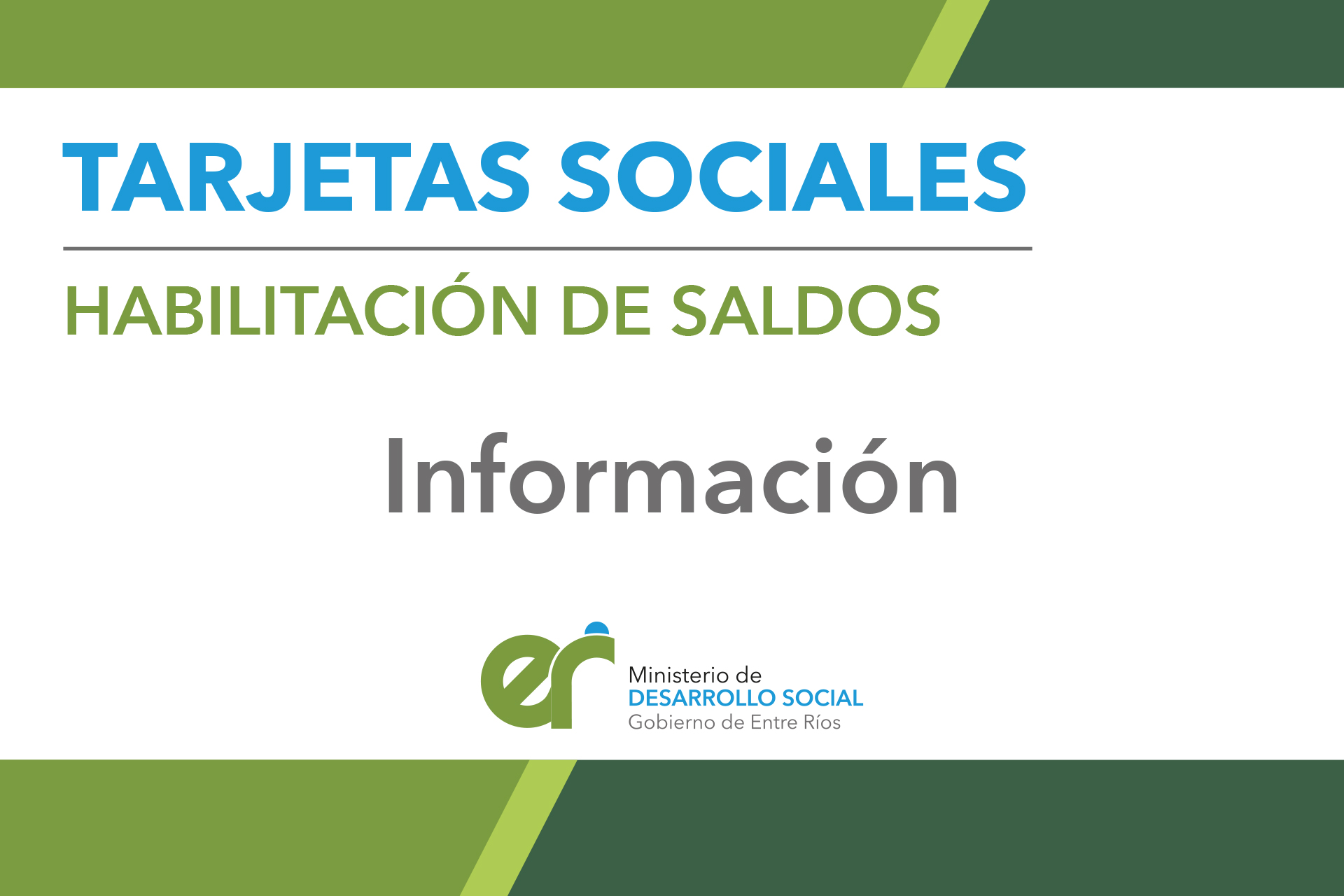 Tarjeta Social INFORMACIÓN GOBERNACIÓN