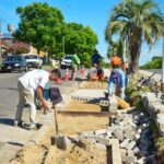 Avanzan las obras viales en Boulevard Rivadavia