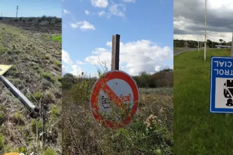 Preocupa el vandalismo de señales y carteles en rutas de Entre Ríos