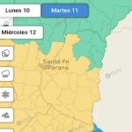 Se renovó la alerta amarilla por lluvias y tormentas para este martes y miércoles