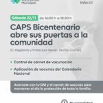 ESTE SÁBADO EL CAPS BICENTENARIO ABRE SUS PUERTAS