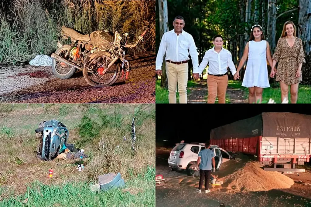 Fin de semana trágico en Entre Ríos: seis personas murieron en accidentes de tránsito Policiales