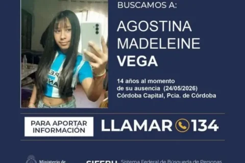 Activaron la Alerta Sofía por la desaparición de Agostina Vera
