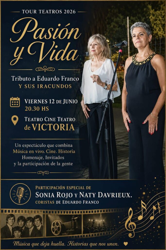 Pasión y Vida llega a Victoria con un homenaje a Los Iracundos y una propuesta solidaria Ciudad