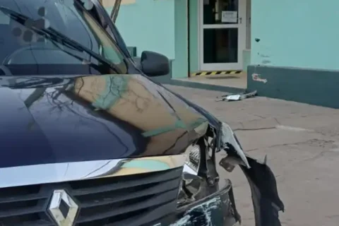 Intentó esquivar un perro, perdió el control de su auto y chocó un comercio