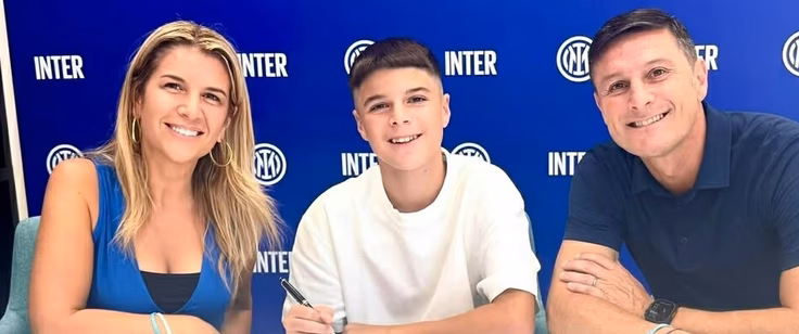 El hijo de Javier Zanetti firmó su primer contrato con Inter Deportes
