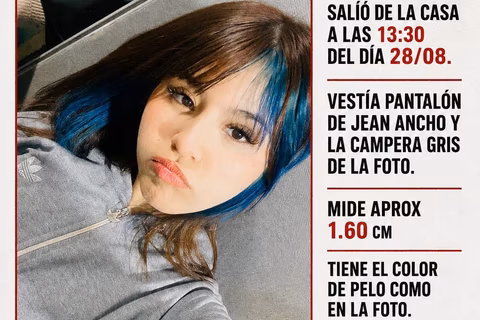 Buscan a una adolescente de 15 años que desapareció en Merlo
