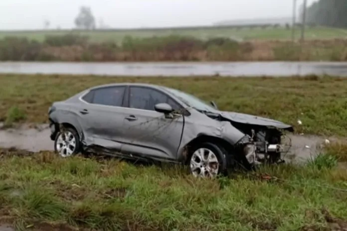 Autovía 14: despistó un auto y trasladaron a una beba al hospital Policiales